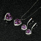 New love heart shaped pink open ring -R1846